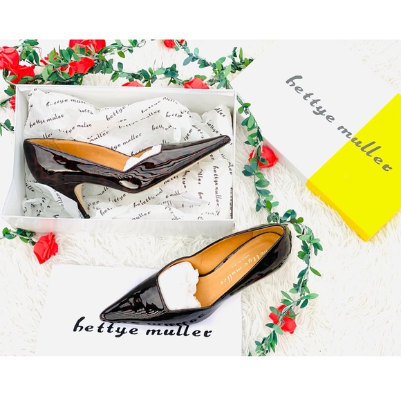 Bettye Muller Storie Leopard Patent Low Pumps - Picture 3 of 11